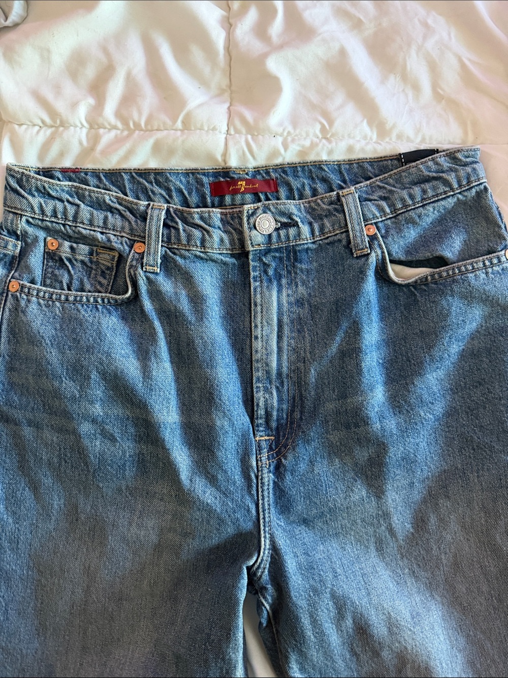 7 For All Mankind Women's Light Blue Boyfriend Jeans